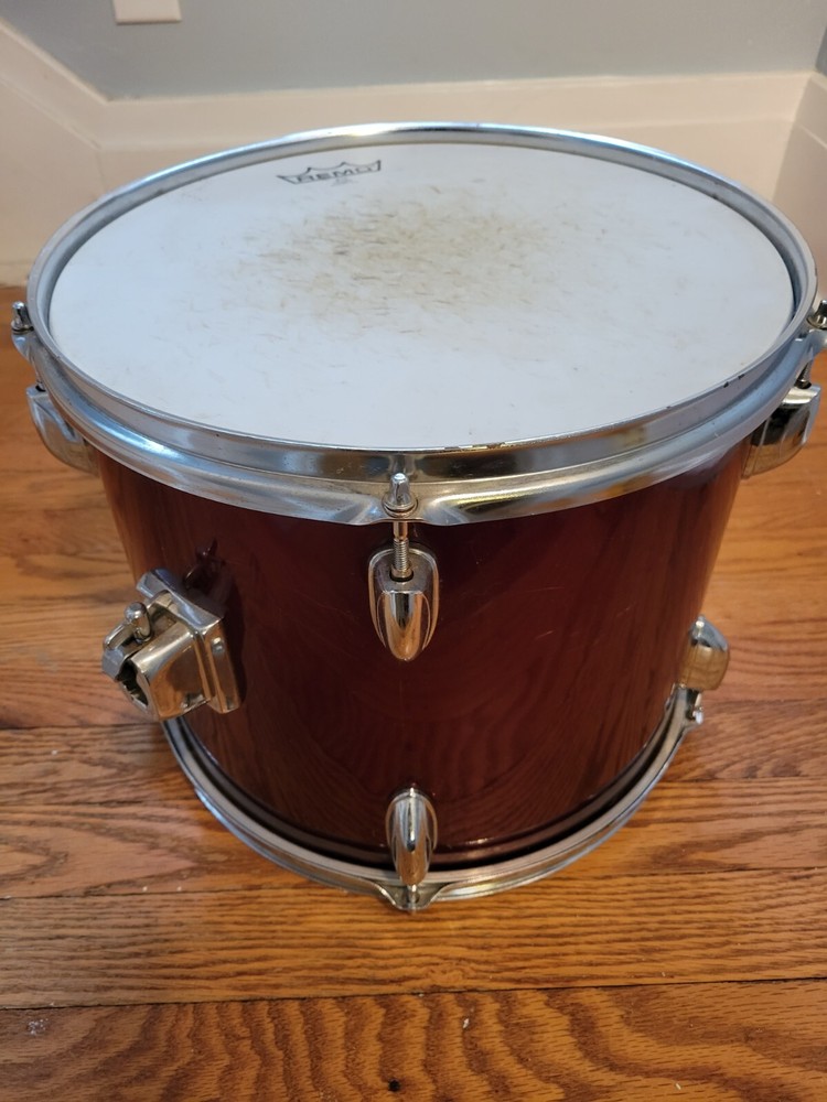 🔥🔥16” Floor Tom & 14" Mount Tom Maroon Check 📸 🔥🔥