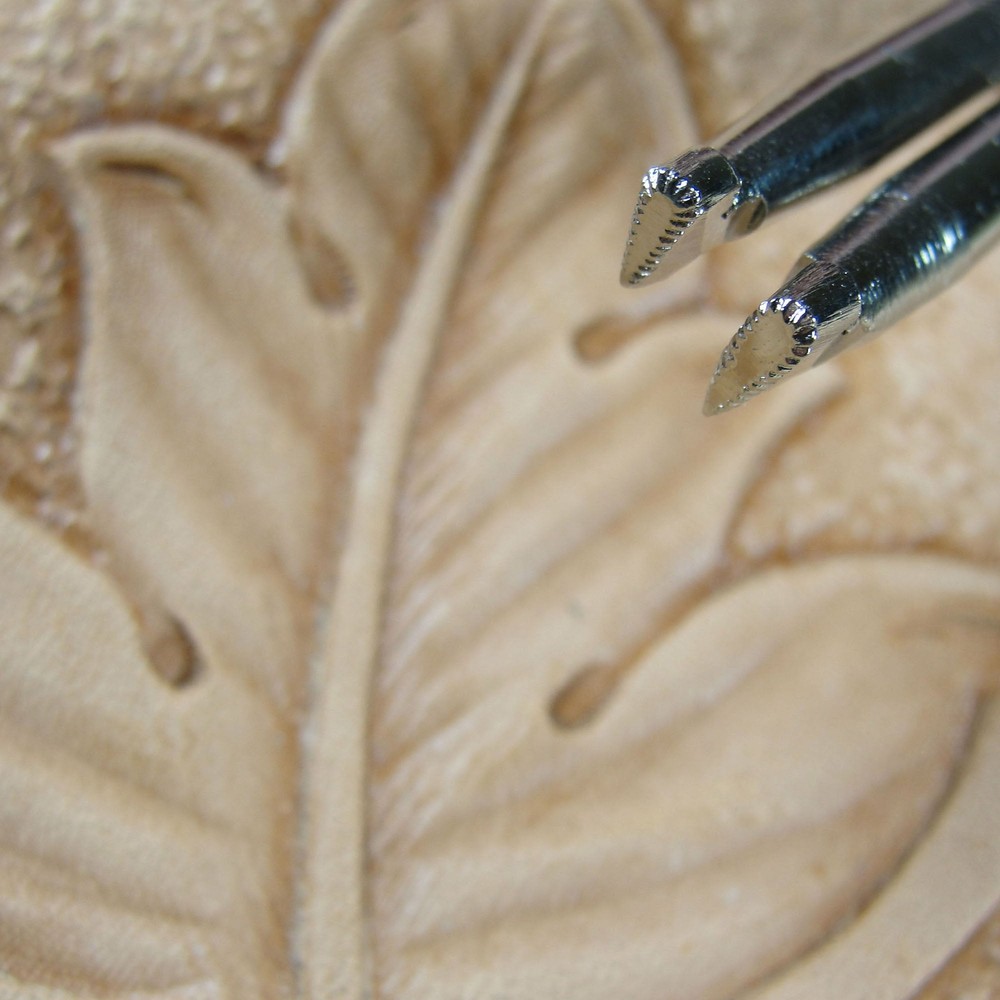 Leather Stamping Tools - 2-Piece Lined Stop Stamp Set