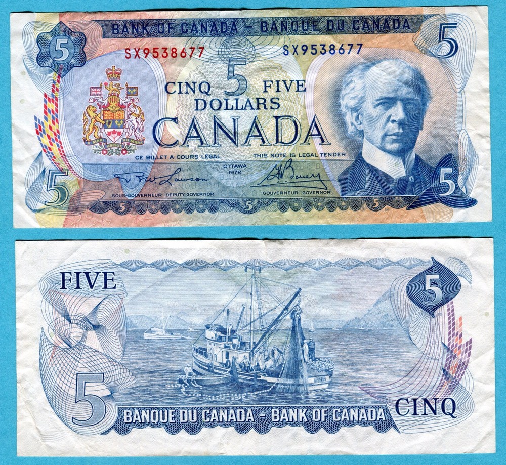 Canada 5 Dollars 1972 P87b VF