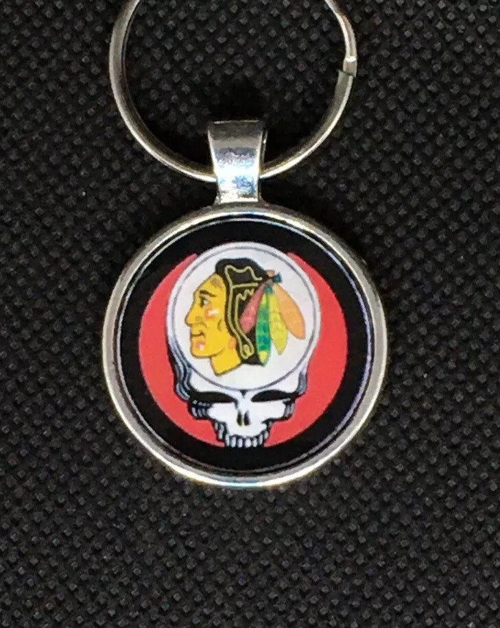 Grateful Dead Chicago Blackhawks Keychain