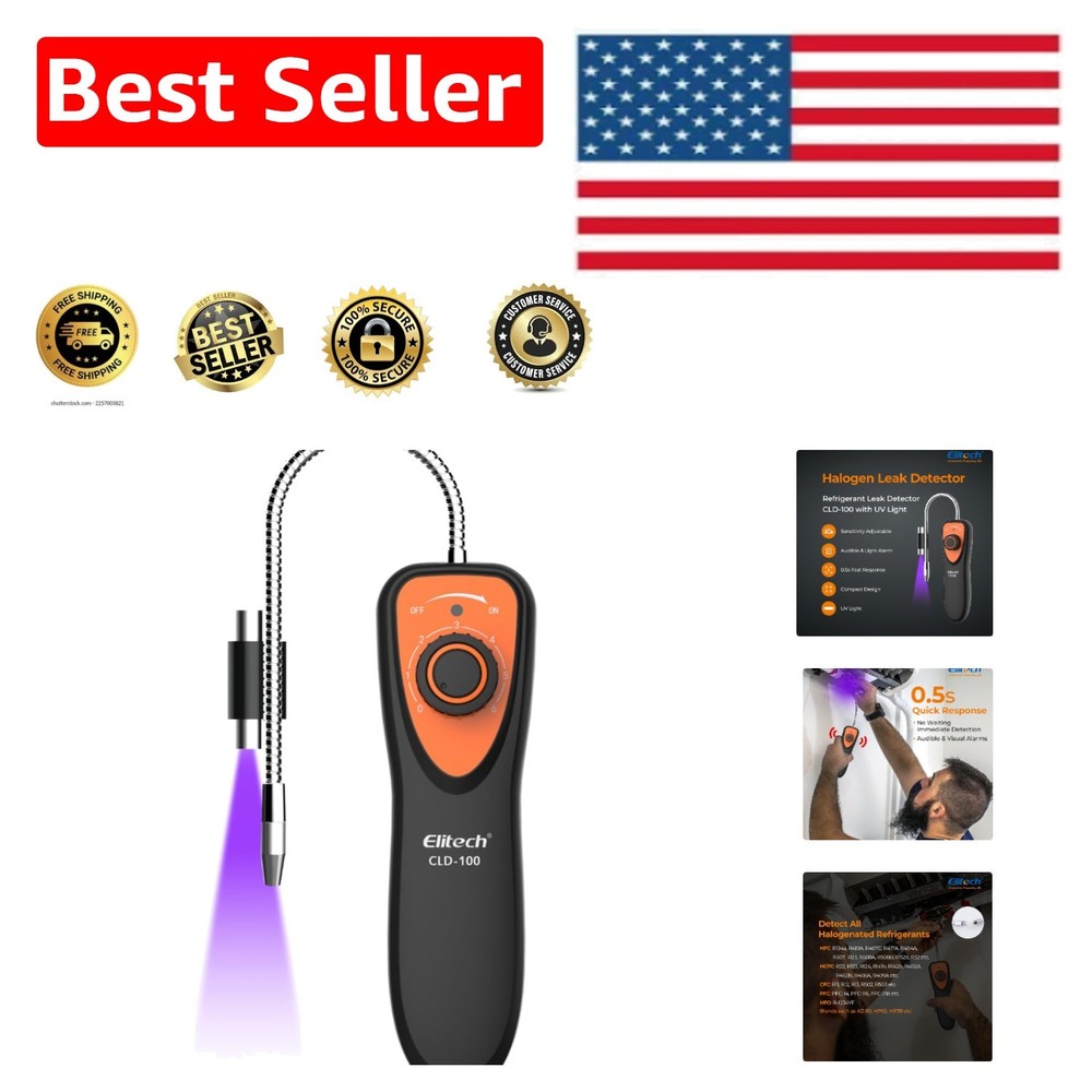 Advanced Halogen Refrigerant Leak Detector with 6 Sensitivity Settings - CLD-100