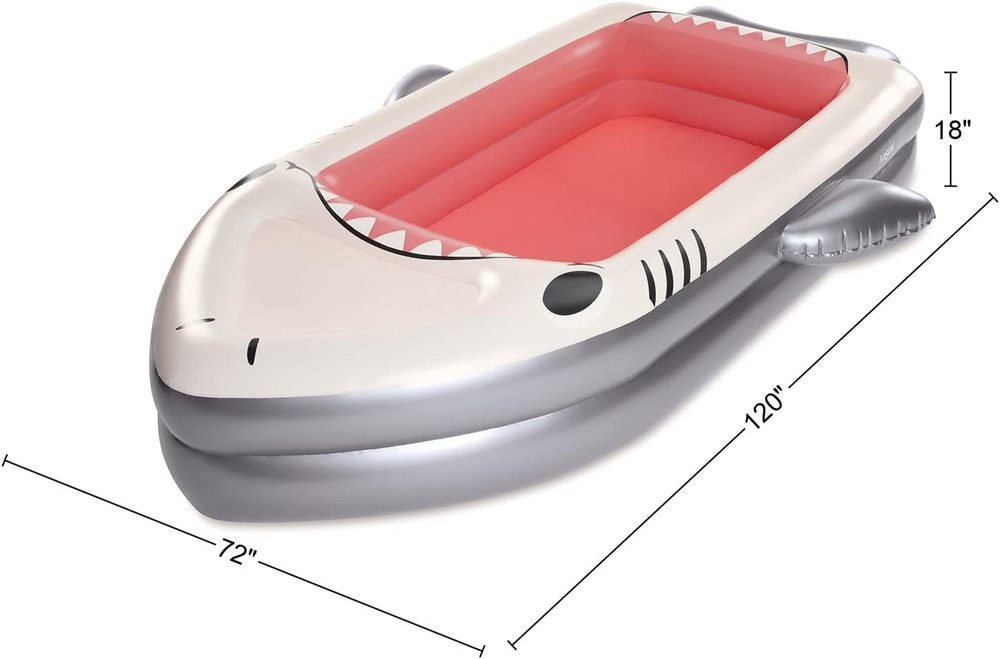 10 Ft Long Big Jaws Inflatable Pool