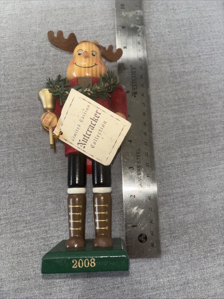 Moose Nutcracker Limited Edition 7.5”wood