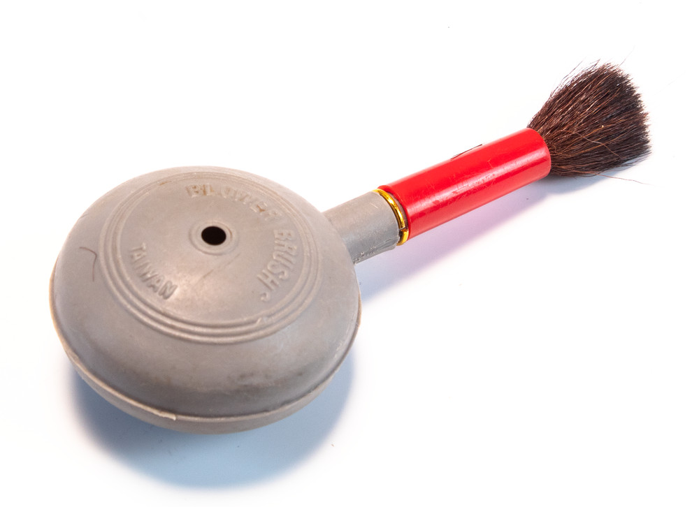 Vintage Camera Blower Brush Grey Soft Brush