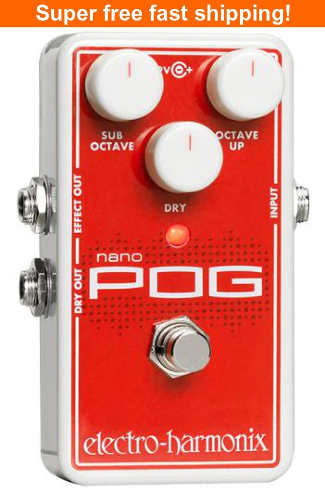 Electro Harmonix NanoPog POLYPHONIC OCTAVE GENERATOR Guitar Effect Pedal - New