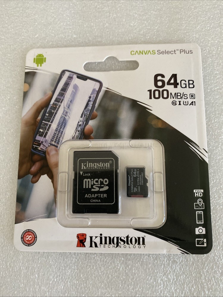 Kingston 64GB MicroSDHC Memory Card for with SD Adapter