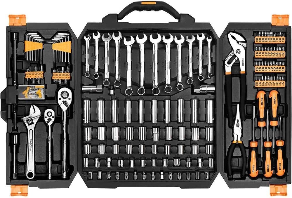 Pro Mechanics Tool Set 192pc | Chrome Vanadium | Hex Box End Wrench | Storage...