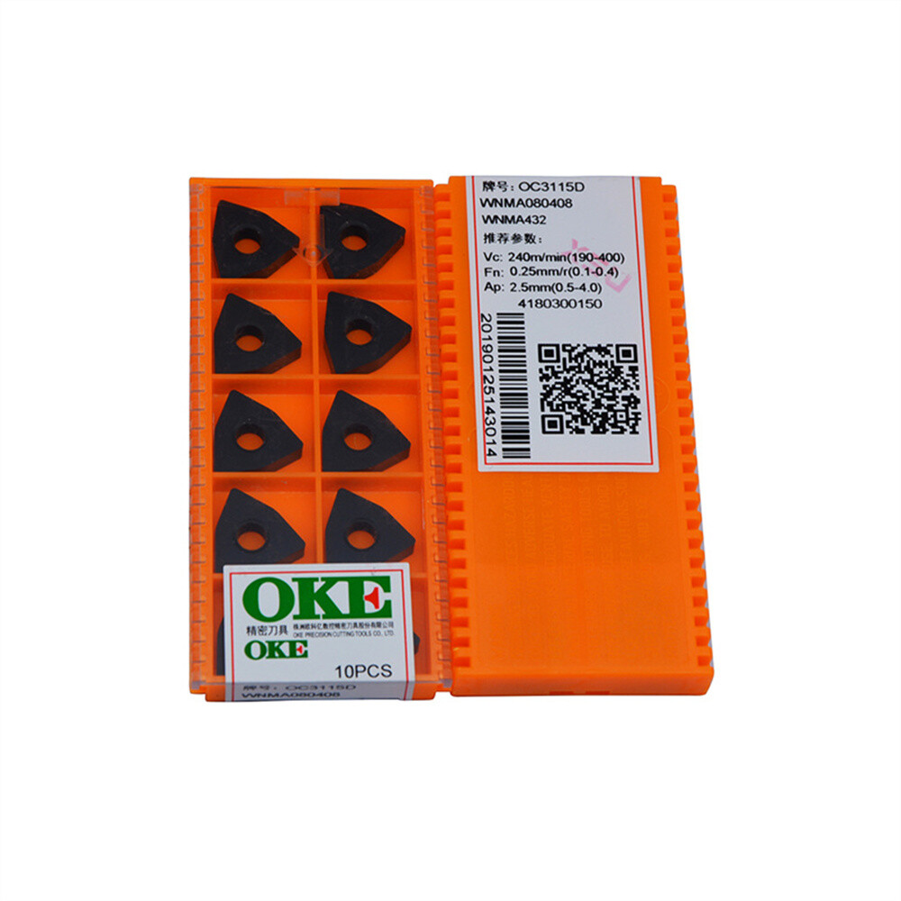 10Pcs CNC carbide Inserts WNMA080408 OC3115D For Steel processing