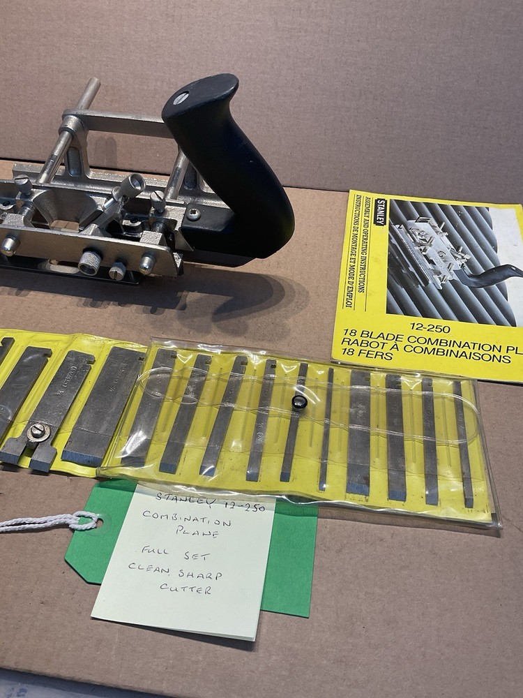 Modern STANLEY No 13-050 Combination Plane Complete With Full Set Sharp Cutters