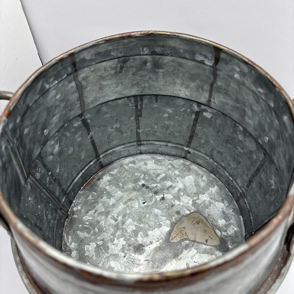 Pottery Barn Double Handled Metal Planter
