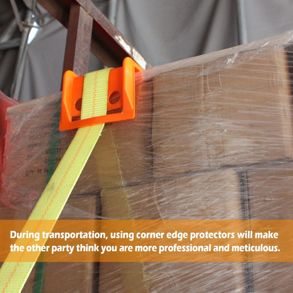 ENJ 40 Pack Flatbed Edge Protector, Corner Tie Down Protector for Orange