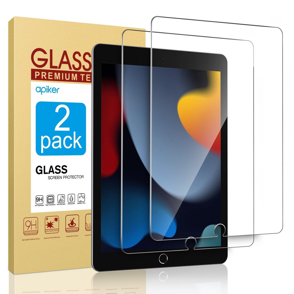 apiker 2 Pack Screen Protector for iPad 9th 8th 7th Generation 10.2 Inch,...