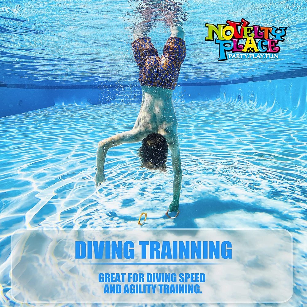 4Pcs Fish Shape Diving Ring Set Underwater Swimming Pool Play Accessories