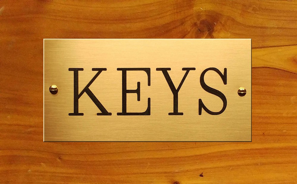 SOLID BRASS SIGN 4" X 2" CUSTOM ENGRAVED