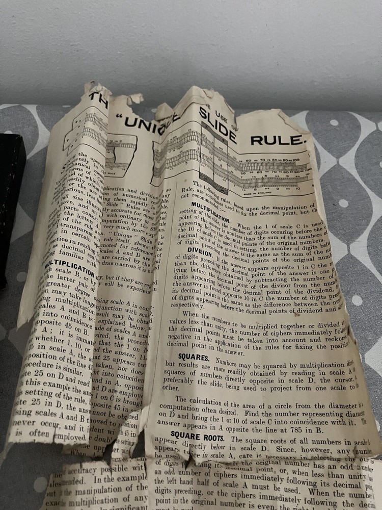 The Unique Slide Rule