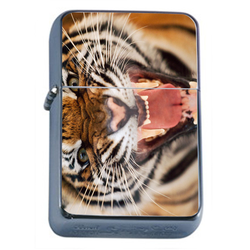 Tiger Em1 Flip Top Oil Lighter Wind Resistant