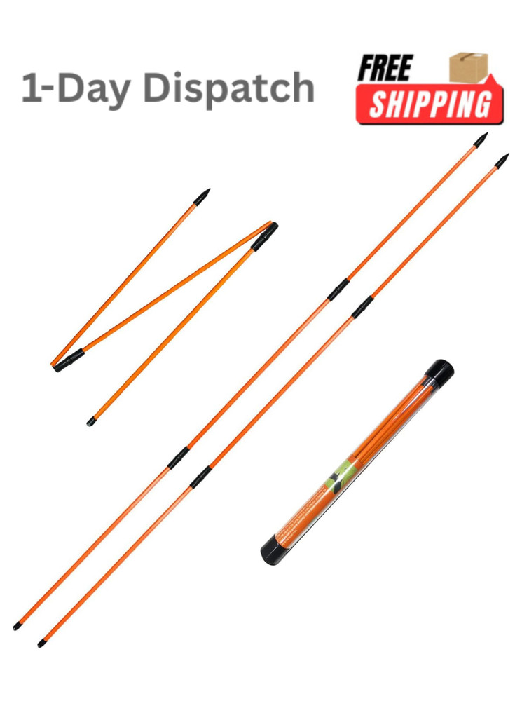 2 Pack Golf Alignment Sticks 48" Collapsible Training Aids with Case