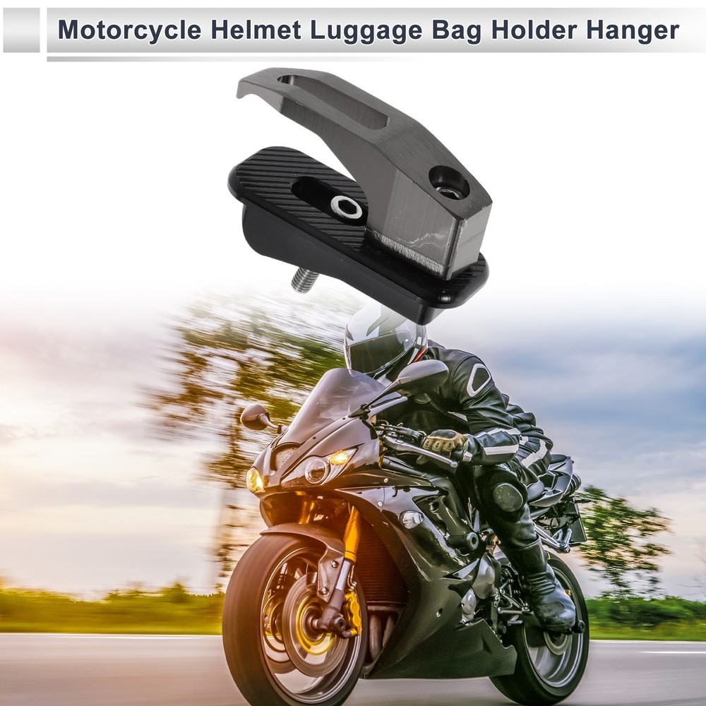 Allu Alloy Motorcycle Hook for Minio Rectangular With Titanium Shade Hole