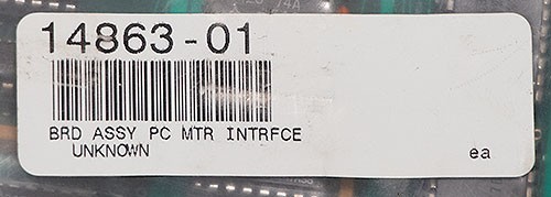 Refurbed Semitool PN: 14863-01 PC Motor Interface Board Assembly MTR