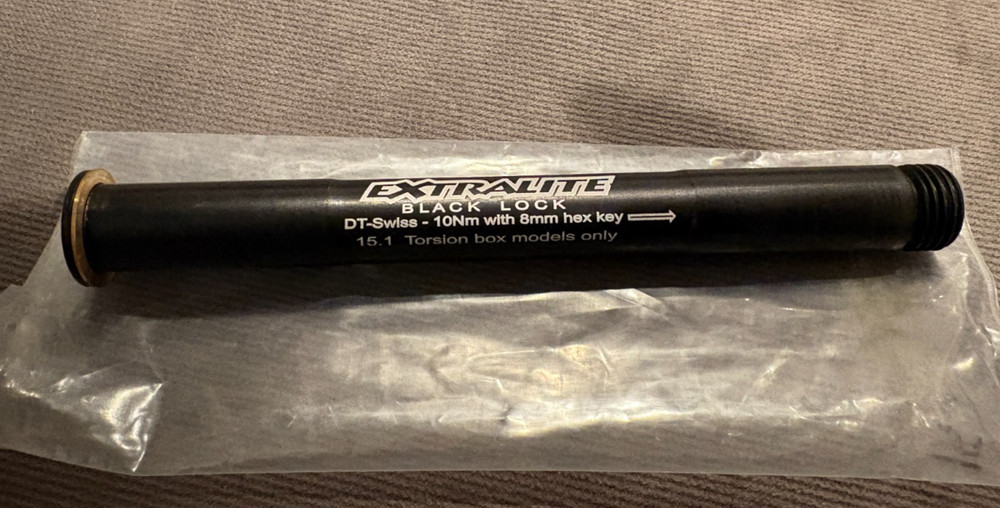 Extralite Blacklock Front Thru Axle 15.1 (DT)