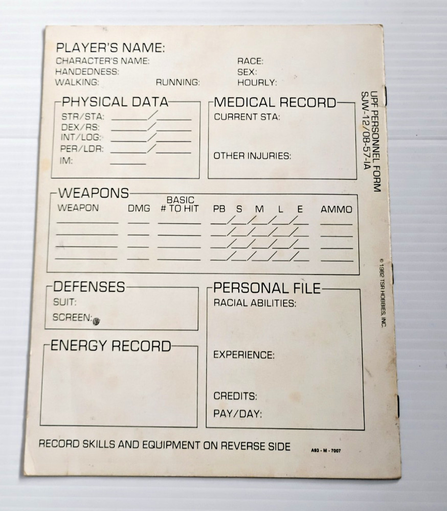 TSR STAR FRONTIERS ALPHA DAWN BASIC GAME RULES & ALPHA DAWN EXPANDED GAME RULES