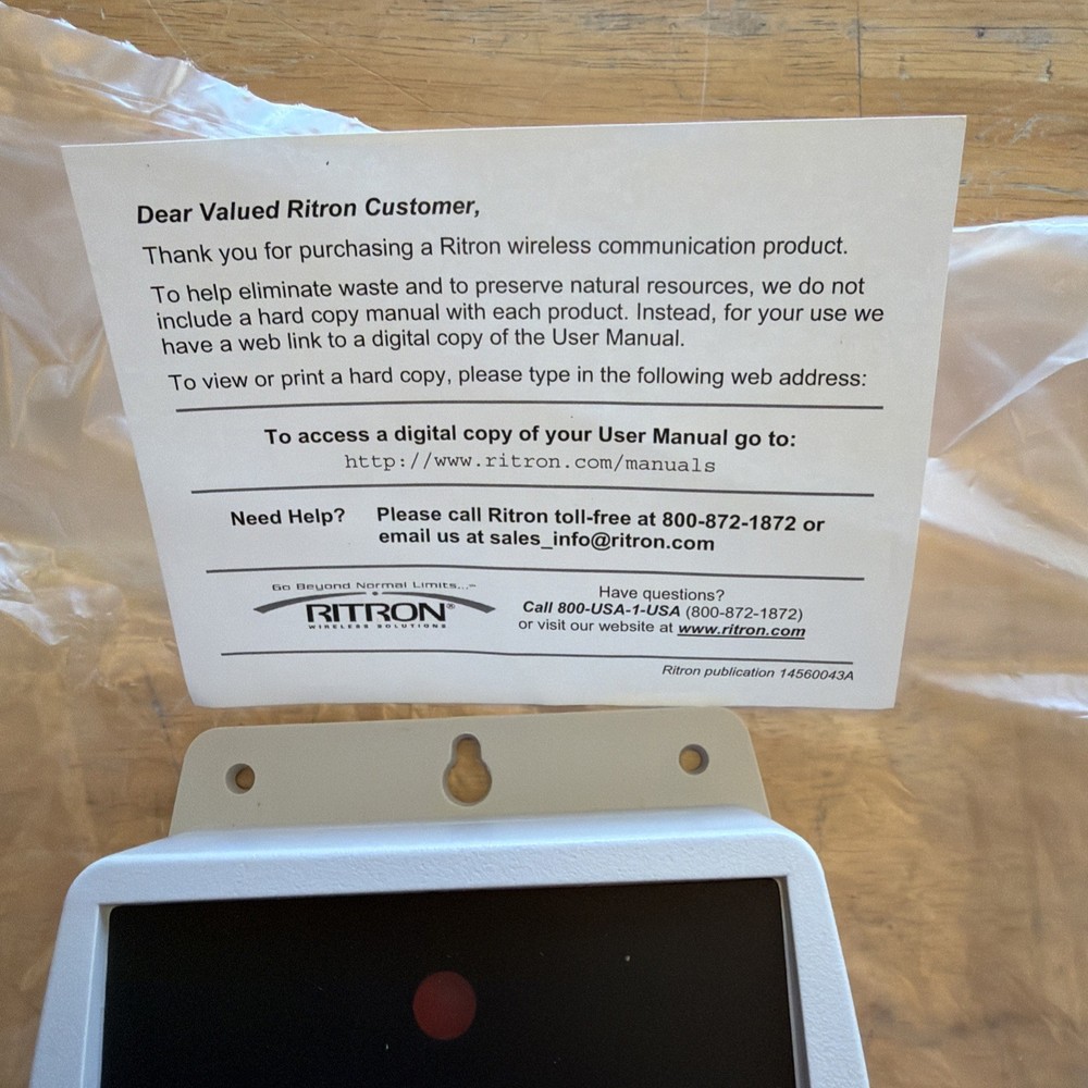 RITRON RQA-451 Wireless Call Button,UHF New /Open Box.