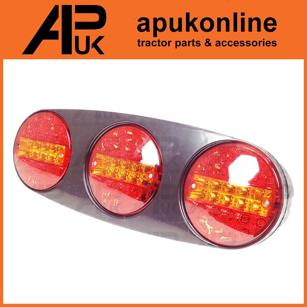 Universal 12V LED Trio Rear Side Brake Tail combination Light Lamp 4 function