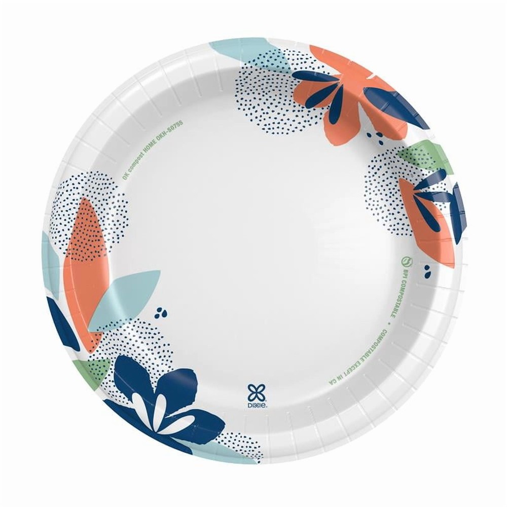 Dixie Everyday Disposable Paper Plates, 10", Multi-Color, 150 Count
