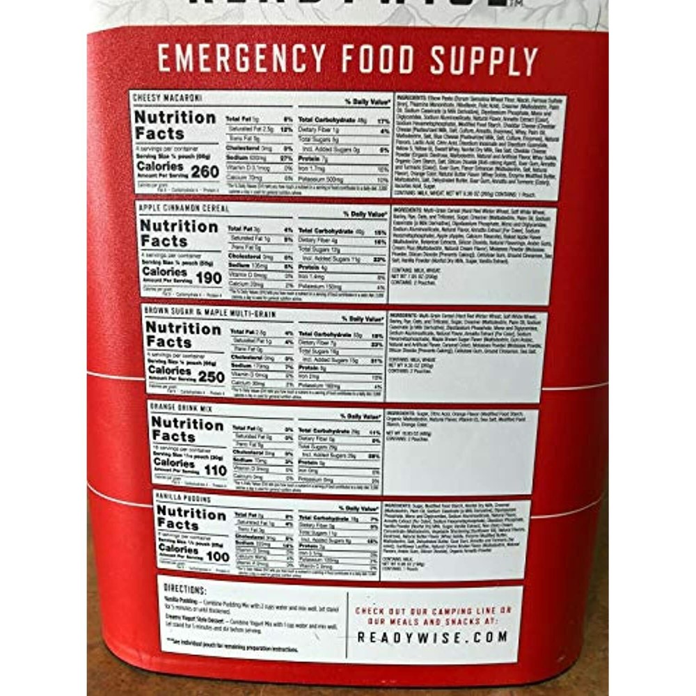 ReadyWise 124 Serving Ultimate Preparedness Pack, 25 Year Shelf Life