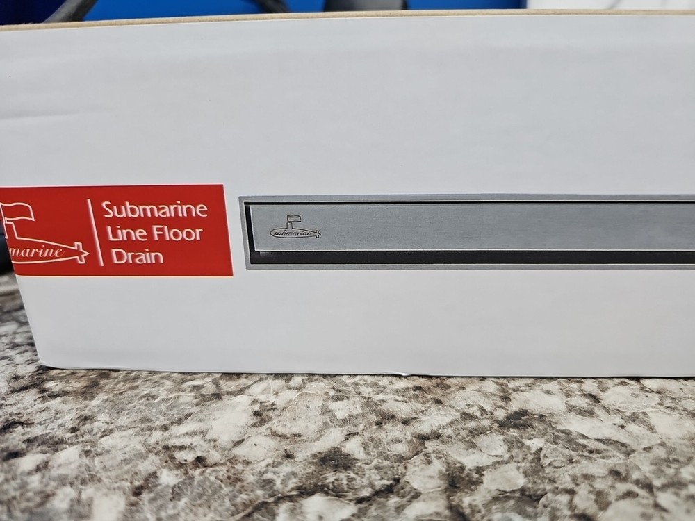 NEW! LINEAR TILE INSERT BATHROOM SHOWER 24" SUBMARINE LINE FLOOR DRAIN NIB!