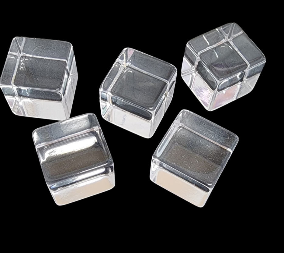24pc 5/8" Clear Tumbled Acrylic Cubes