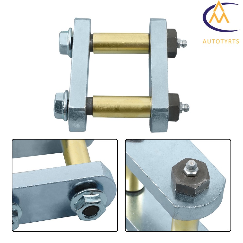 Heavy Duty Greasable Trailer Shackle Spring Kit 2.25" For Tandem Axle UO12-016