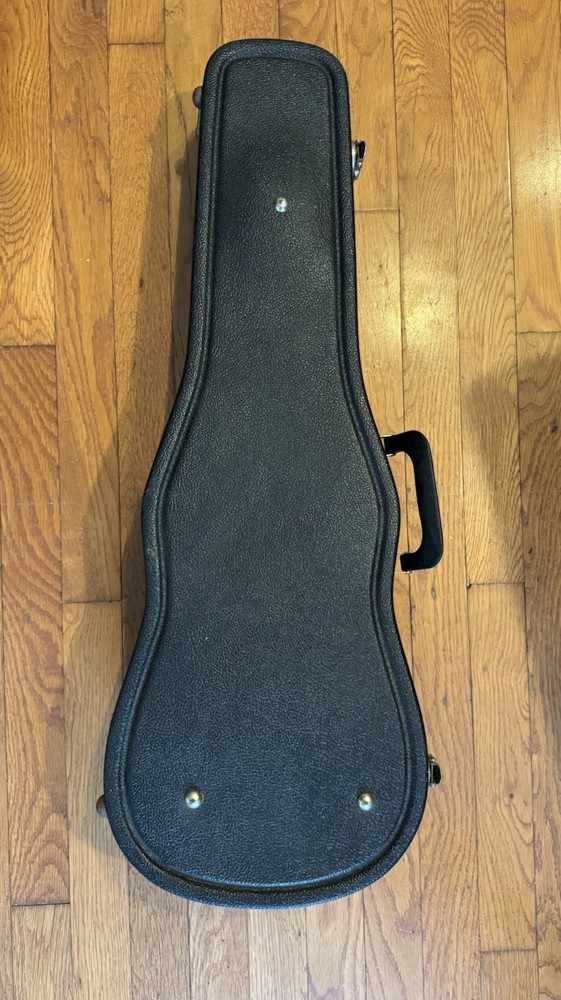 Vintage Hard Shell Violin Case Black with Blue Lining