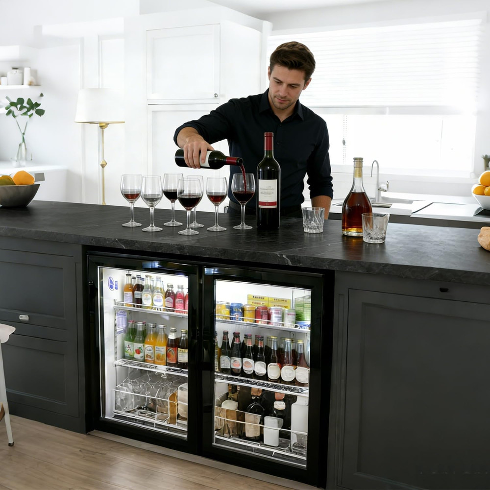 Back Bar Cooler Fridge,7 Cu Ft Mini Compact Commercial Beer Refrigerator Beverag