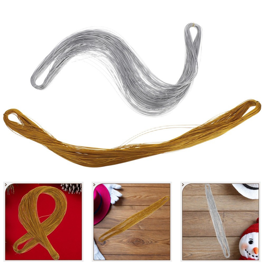 2 Pcs Making Cord Metallic for Crafts Christmas Thread