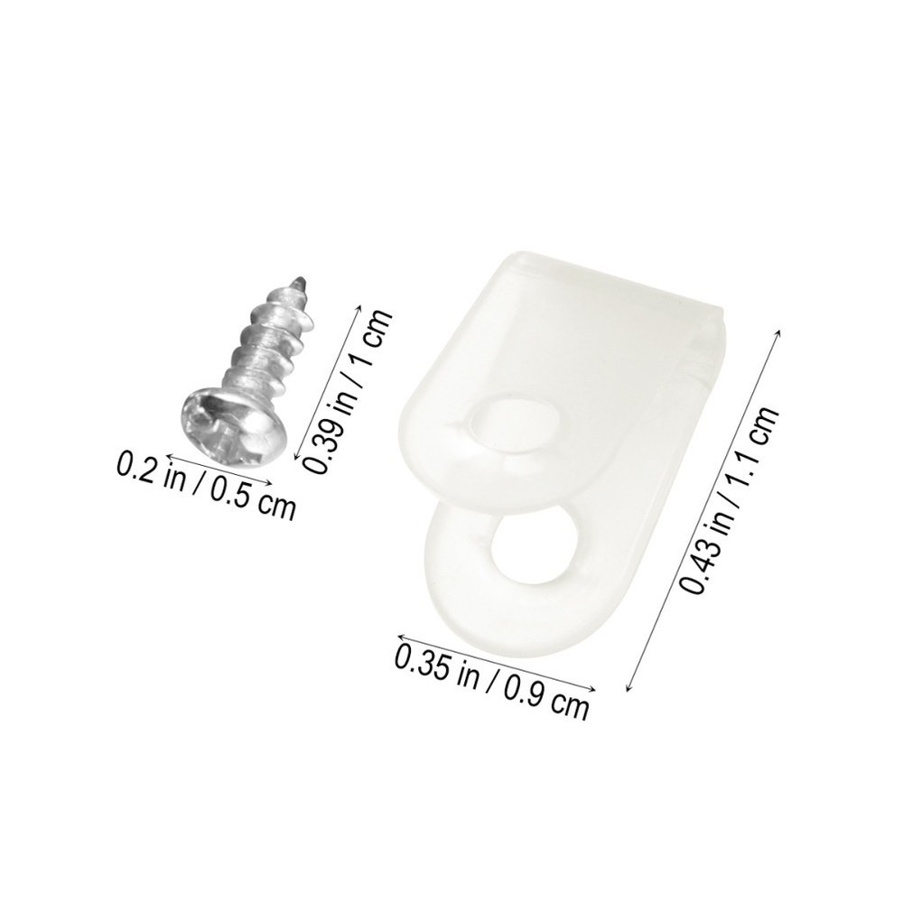 100 Pcs Wire Cable Clamp Nylon Plastic R-type Clips Arrangement of