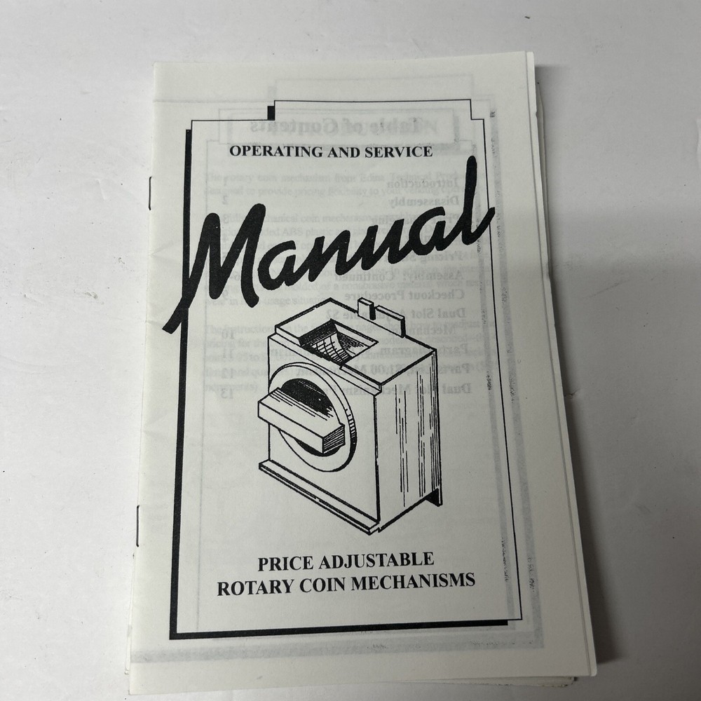 Vintage Vending Machine Operating And Service Manual