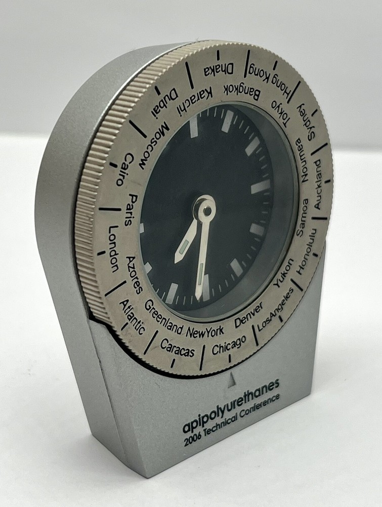 API polyurethanes 2006 Technical Conference Travel WorldTime Desk Clock untested