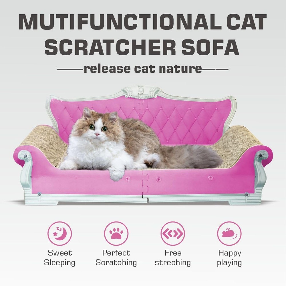 Sofa Shaped Cat Scratching Boards,Cat Scratcher Couch,Extra Large Cat Scratch...