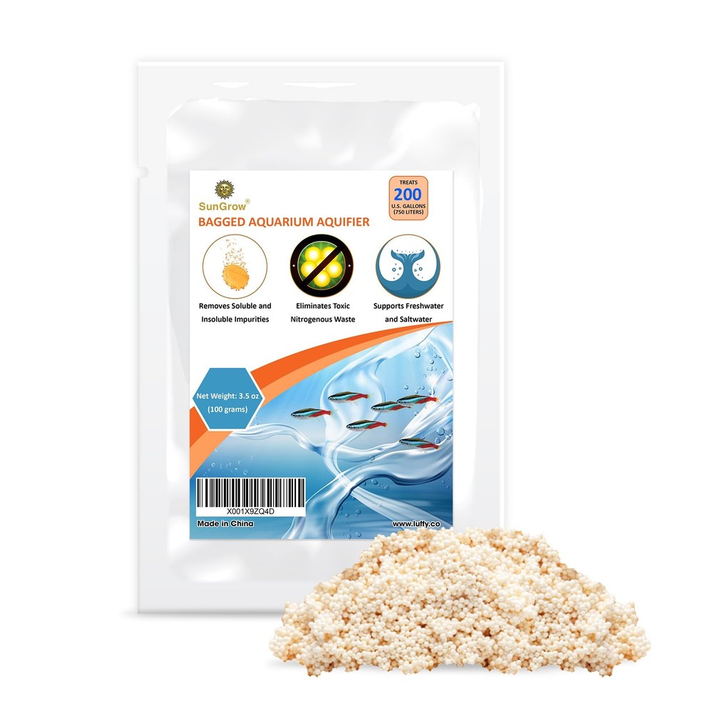 SunGrow Aquarium Resin Filter Media – Remove Ammonia, Nitrite & Nitrate...