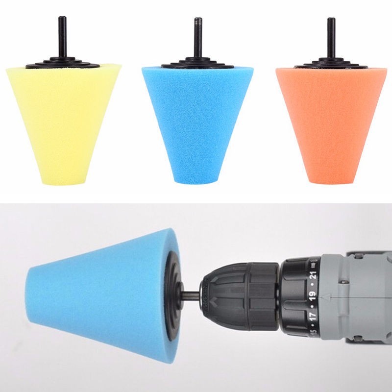 Car Cone Shaped Polishing Pad for Car Wheel Power Drill Tool Sponge Buffer