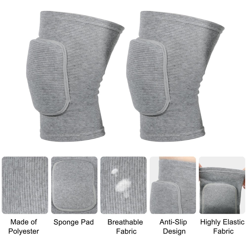 1 Pair Grey Knee Brace Sponge Protection Size M