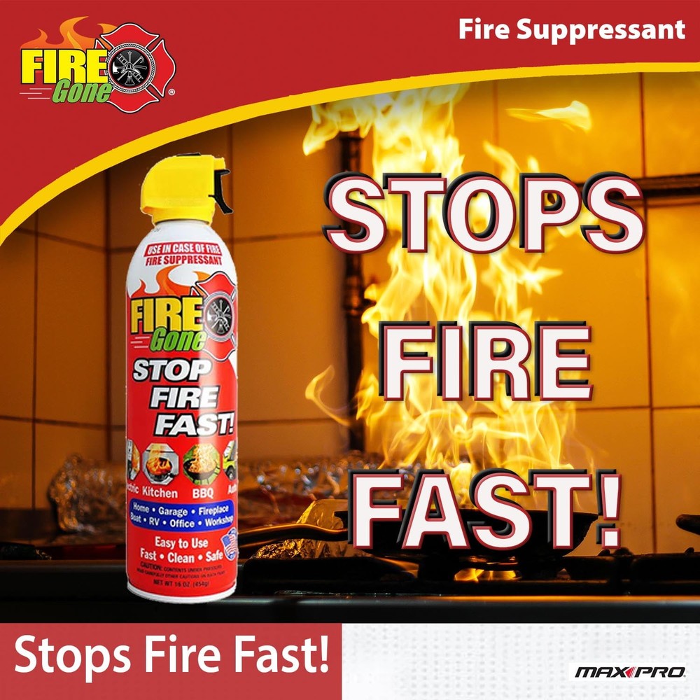 (2 pack) Fire Gone 16 oz Fire Extinguishing Spray