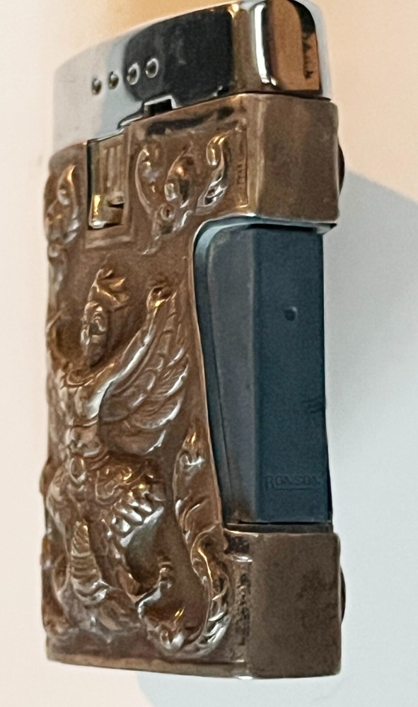 Siam Sterling Lighter case with Ronson lighter Embossed