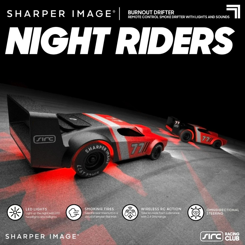 Sharper Image Night Riders Wireless Remote-Control Drifting Race Car with LED