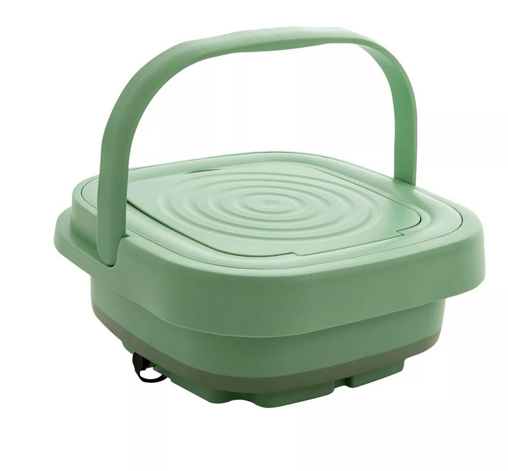 Portable Mini Multi-functional Foldable Washing Machine W Drainage Basket New Pu