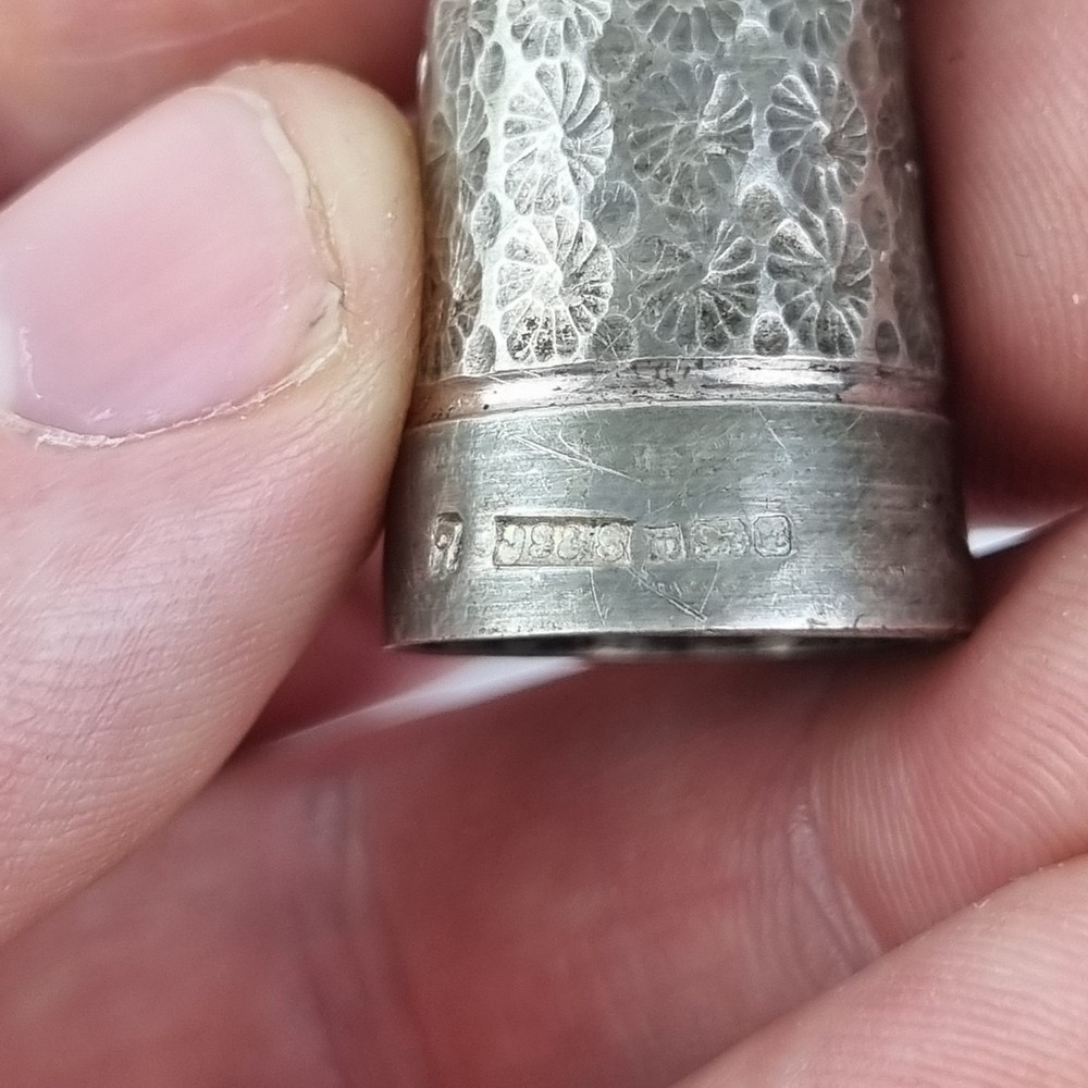 Vintage Solid Silver Thimble Birmingham 1975 James Swann & Sons