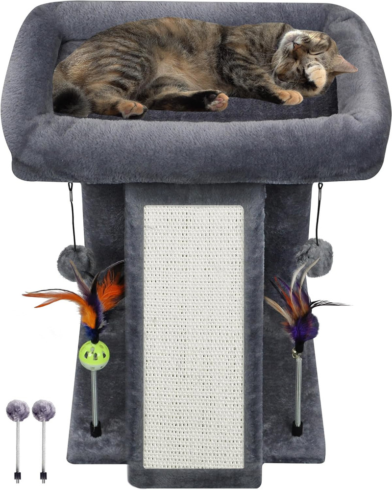 Cat Tree Tower with Cat Scratching Post for Indoor Cats, Activity Centre Climbin