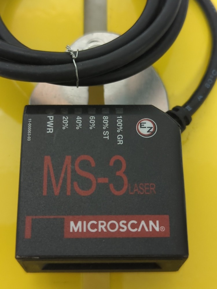MICROSCAN,MS-3,HIGH SPEED LASER BARCODE SCANNER + BRACKET PRE-OWNED