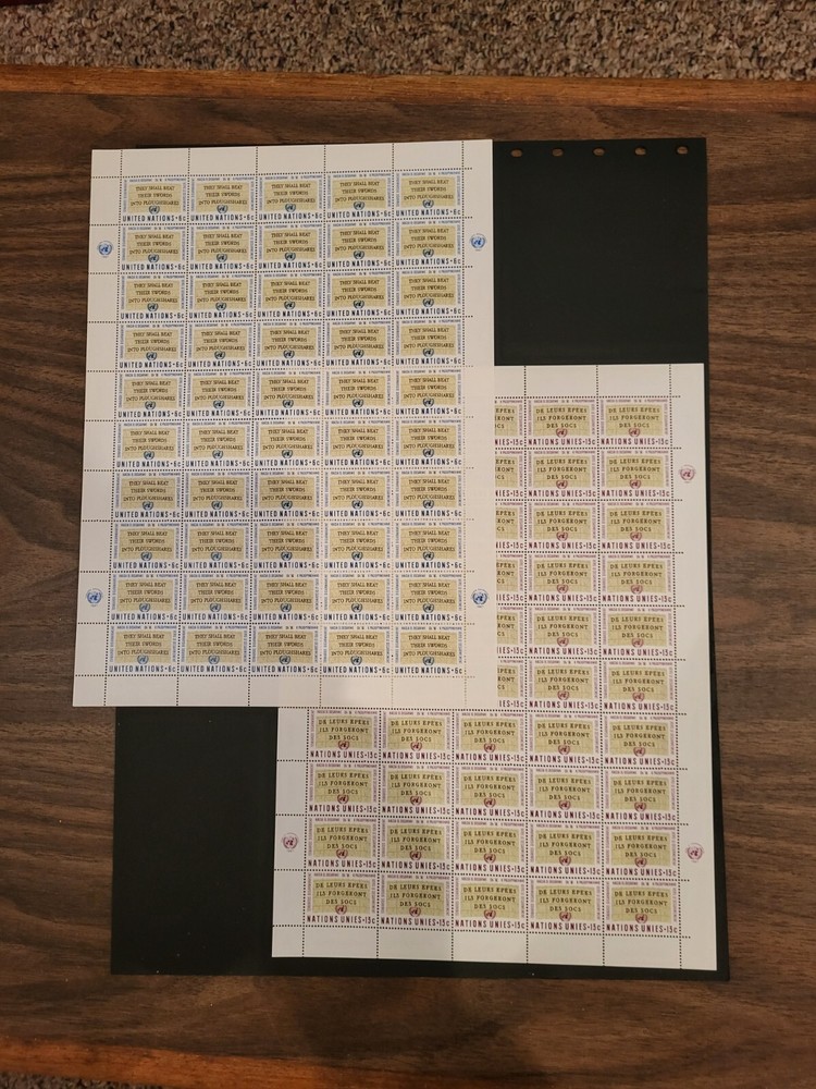 1967 UN GENERAL ASSEMBLY Sheet Set Scott # 177-178 MNH Catalog $25